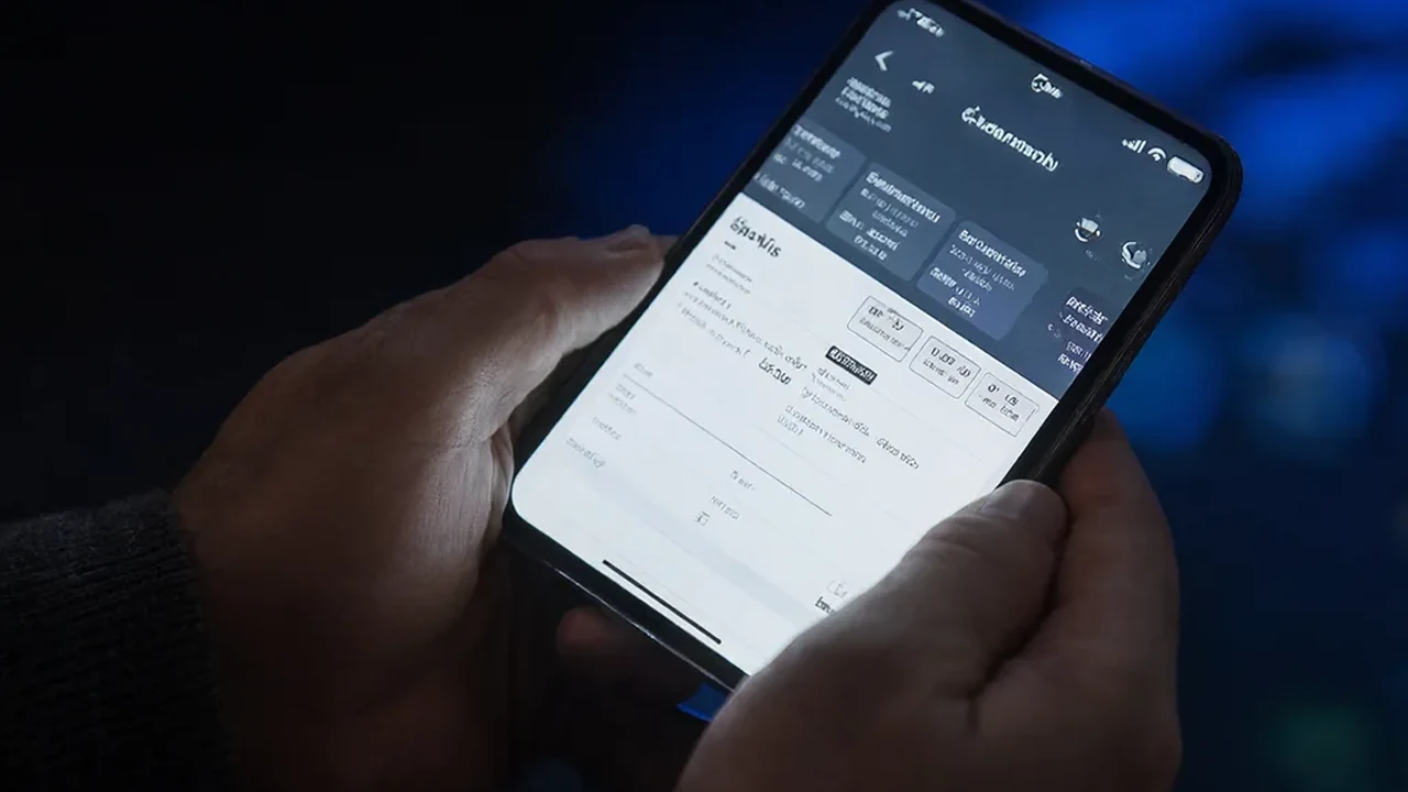 1win Registration: Four Ways to Open an Account Hands holding a smartphone with a betting app sign-up screen in a dark room